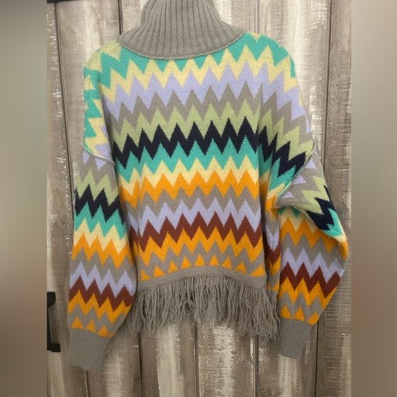 Anthropologie Plenty by Tracy Reese Fringed Turtleneck Sweater, S - Picture 11 of 11